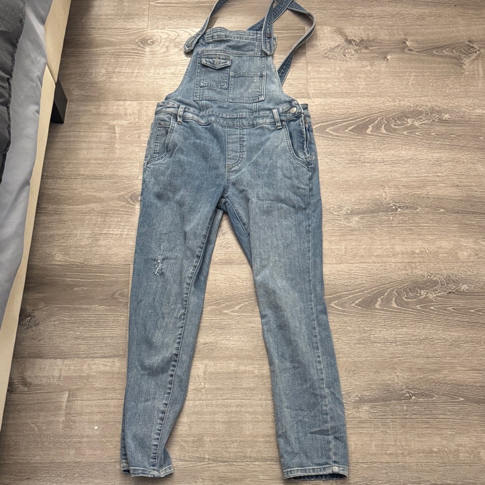 Free People Women's Blue Denim Overalls